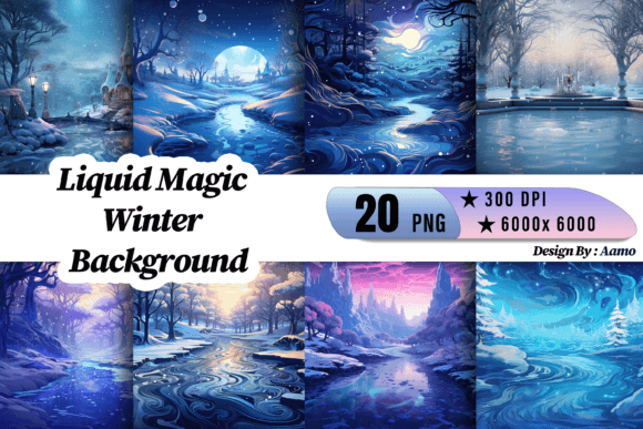 Download Liquid Magic Winter Background - Winter background Collection