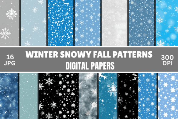 Download Winter Snowflakes Digital Paper Patterns - Premium Resources