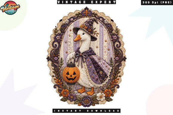 Download Vintage Halloween Goose Cottagecore PNG - Cottagecore Collection
