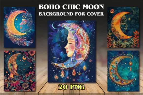 Download Boho Chic Moon Backgrounds for Covers - Moon background Collection