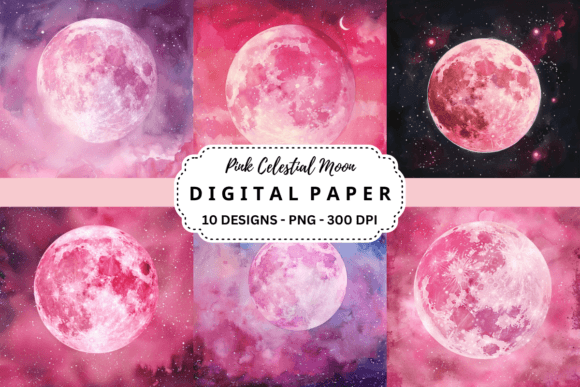 Download Pink Celestial Moon Background - Moon background Collection