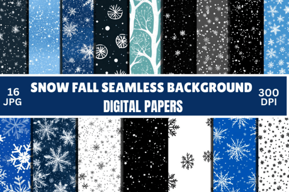 Download Snowflakes Seamless Pattern Winter Digital - Premium Bundle