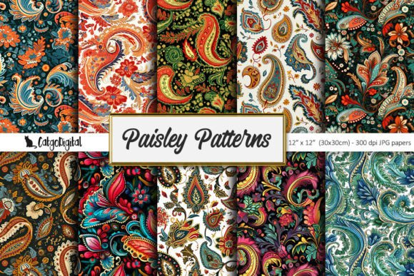 Download Paisley Pattern Printable Papers - Printable papers Collection