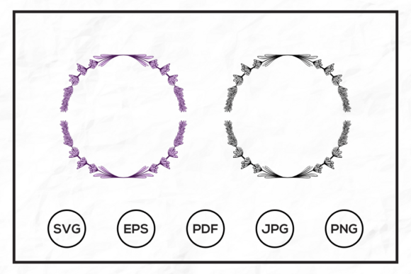 Download Lavender Flower Frame Illustration - Flower frame illustration Collection