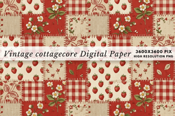 Download Vintage Cottagecore Flower Digital Paper - Cottagecore Collection
