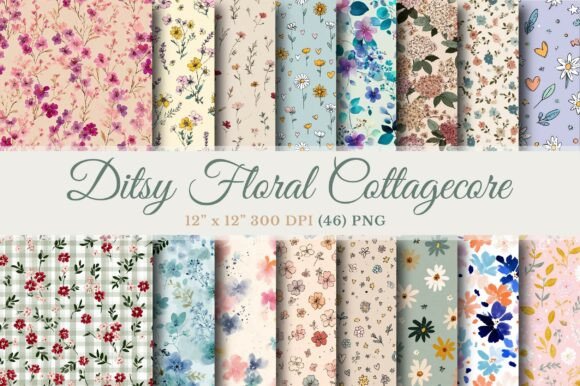 Download Ditsy Floral Cottagecore Seamless Patter - Cottagecore Collection